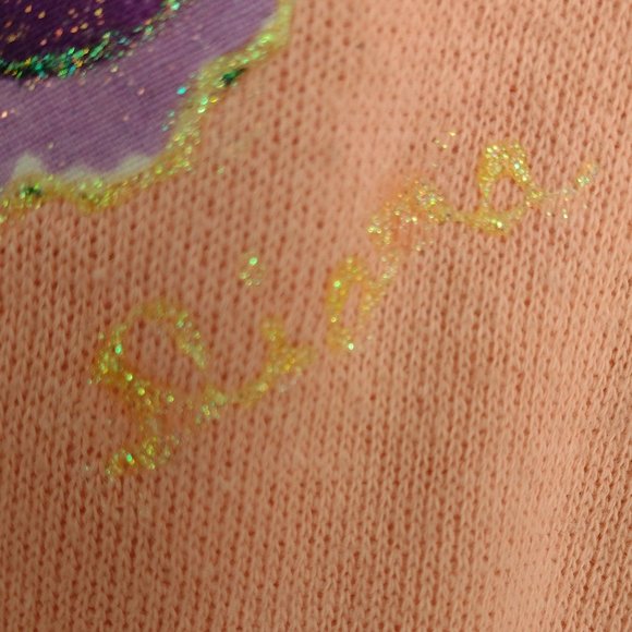 Vintage Floral Bird Of Paradise Custom Design Peachy Pink Grandma Sweatshirt - Picture 3 of 8